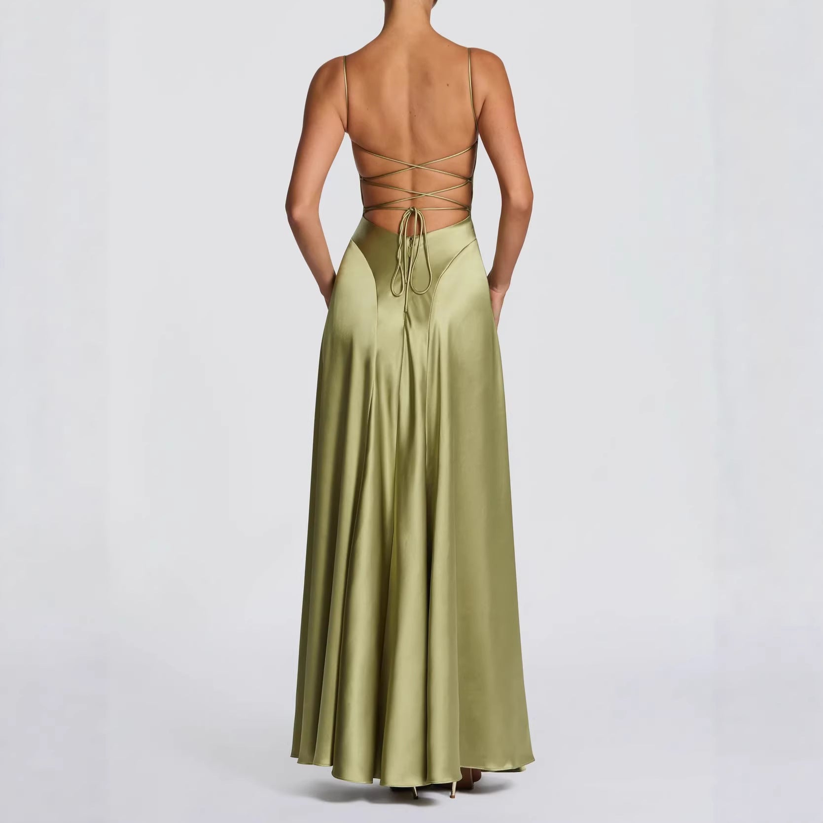 Maxikleid mit Herz-Ausschnitt