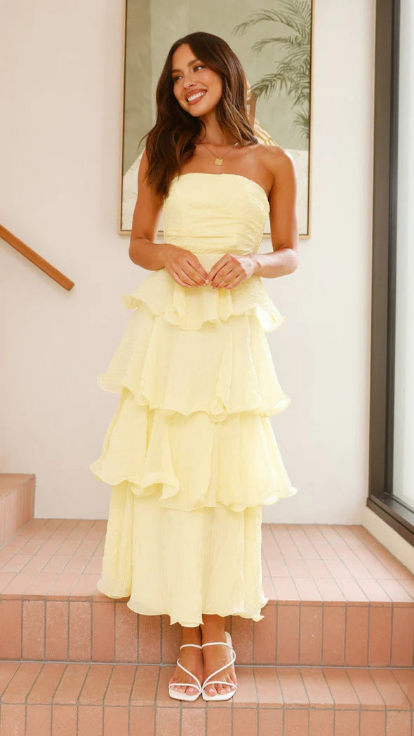 Trägerloses Maxikleid