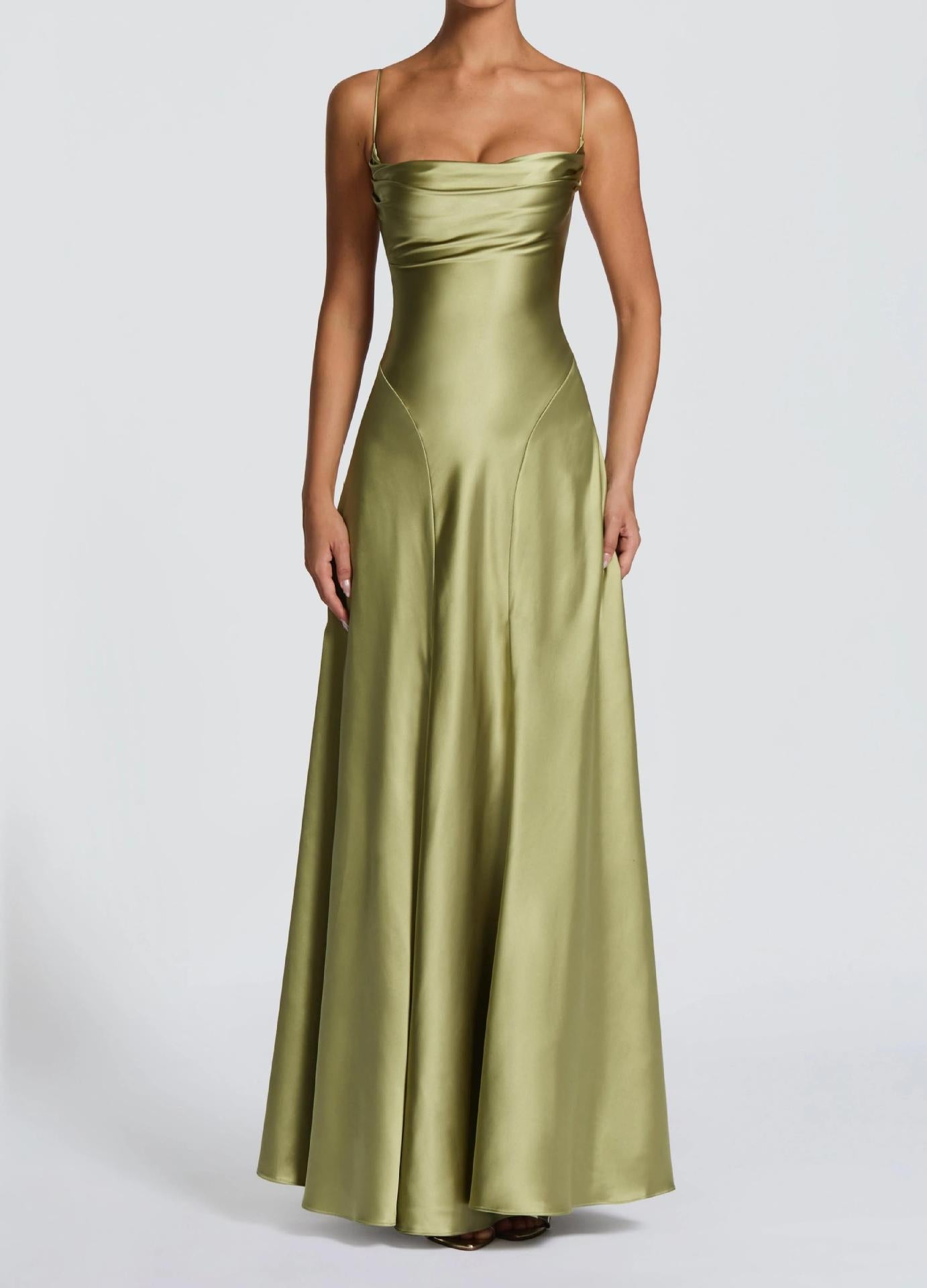 Maxikleid mit Herz-Ausschnitt