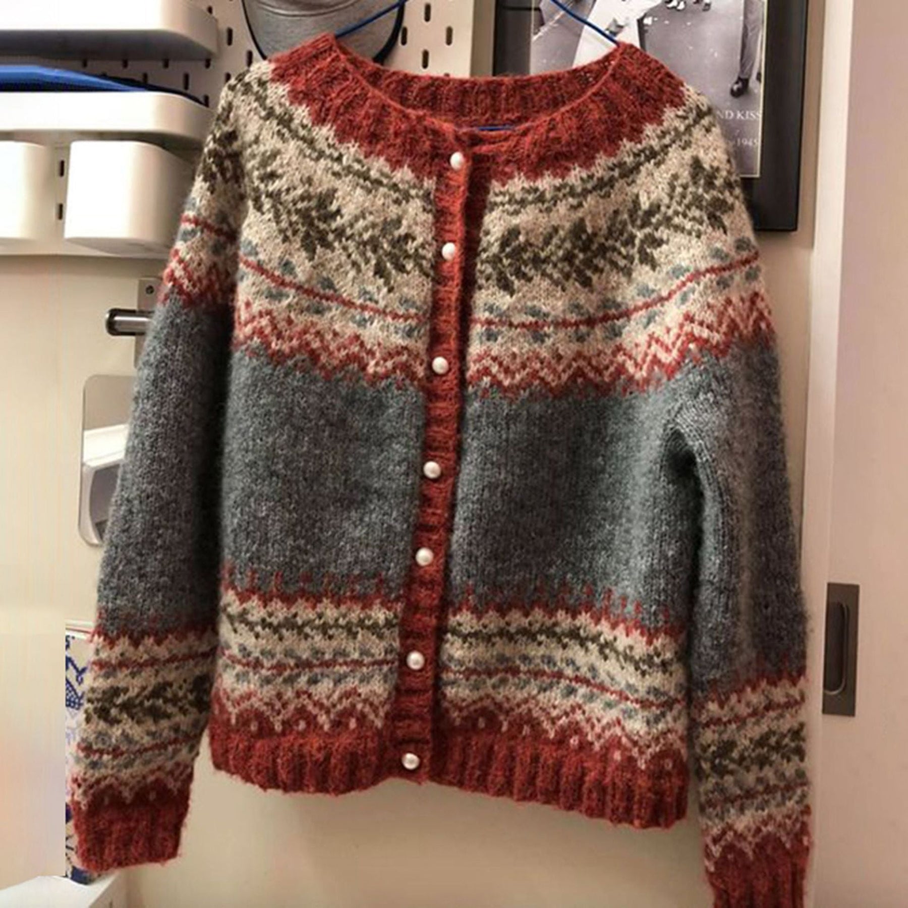 Anna Nordische Strickjacke