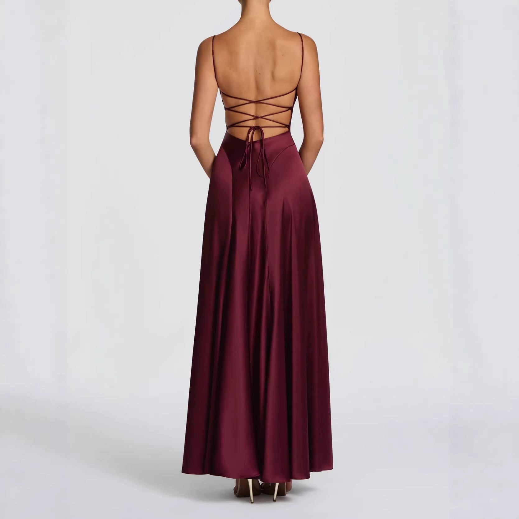 Maxikleid mit Herz-Ausschnitt