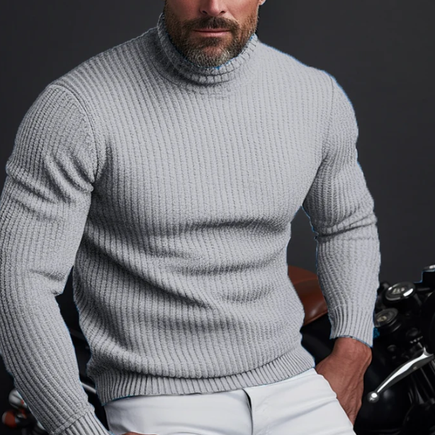 Armin Rollkragenpullover mit Rippenstruktur