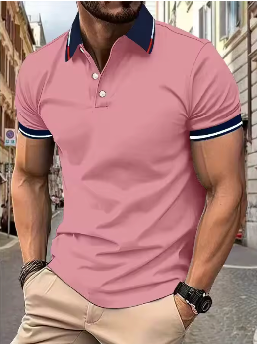 Herren-Poloshirt mit Kontrastdetails