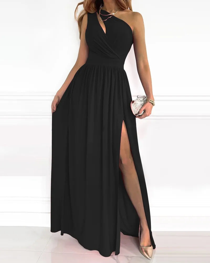 Maxikleid mit asymmetrischer Schulter