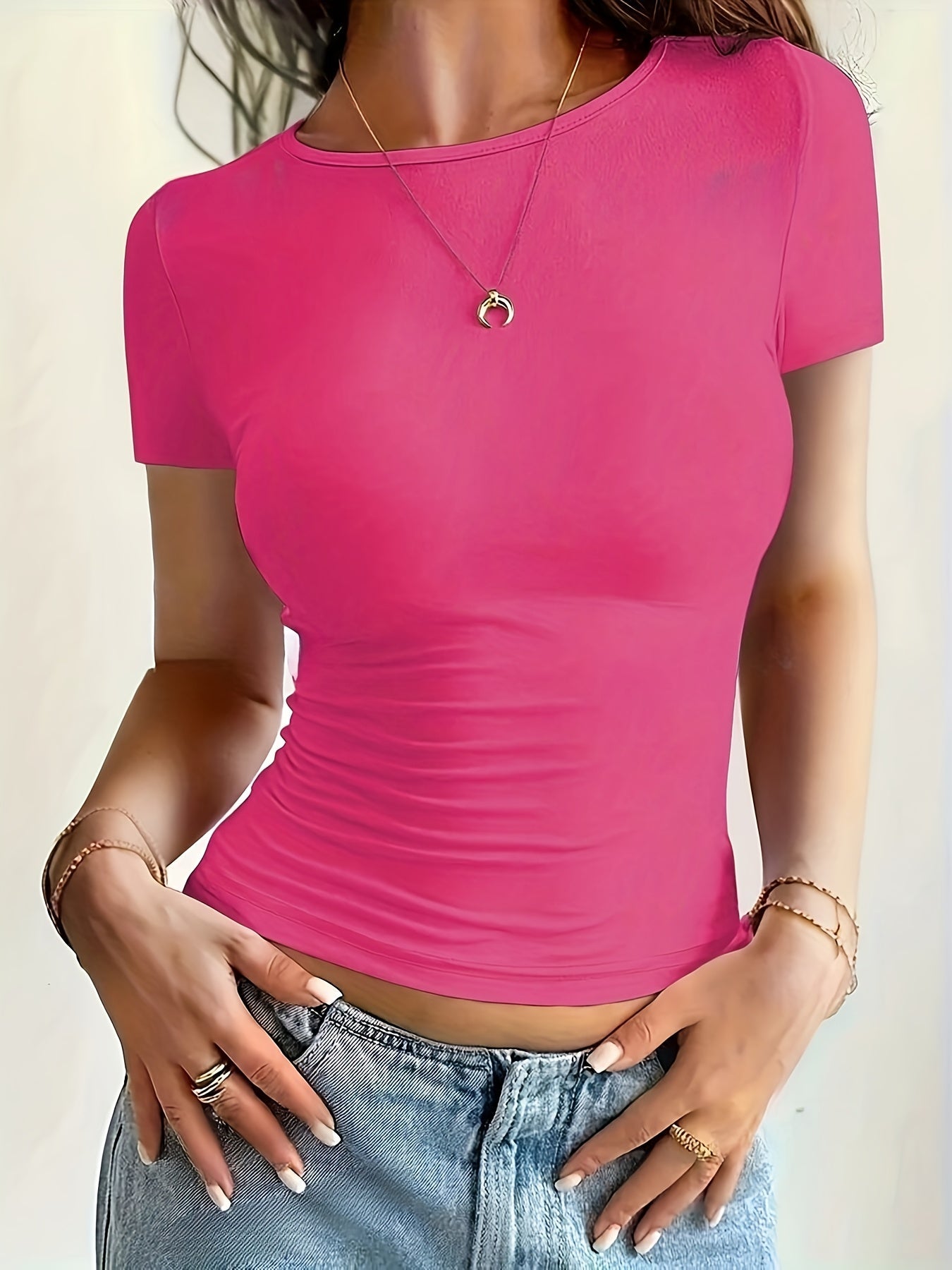 Damen-T-Shirt in Figurbetonter Passform