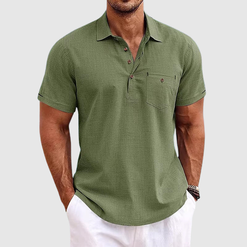 Herren-Poloshirt mit Brusttasche
