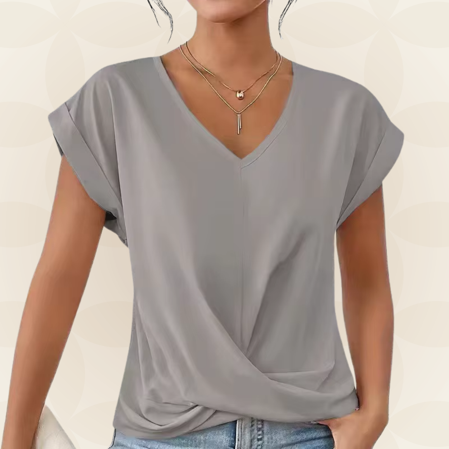 Damen-Top mit Drapierung