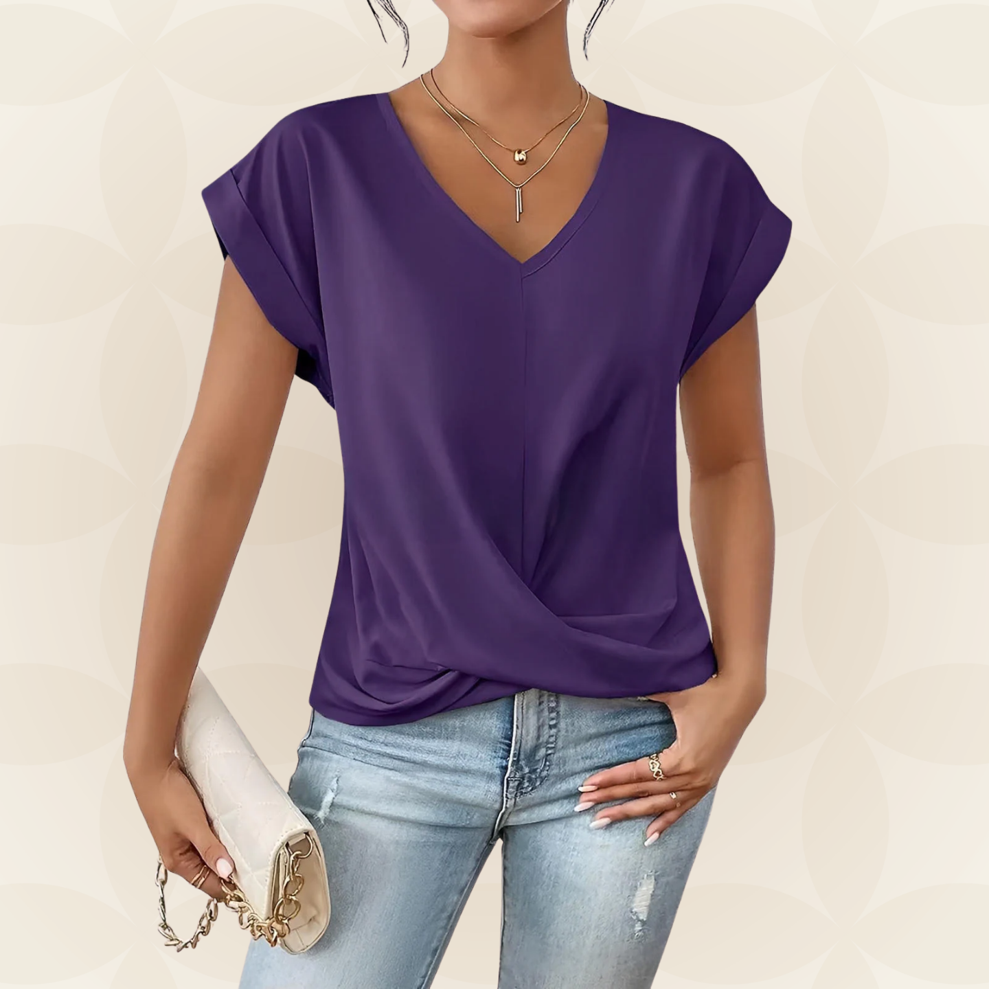 Damen-Top mit Drapierung