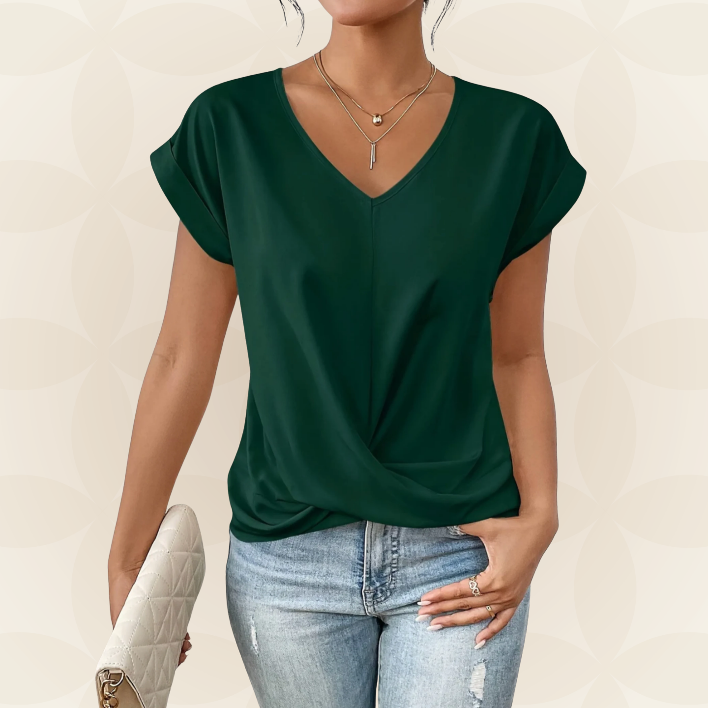 Damen-Top mit Drapierung