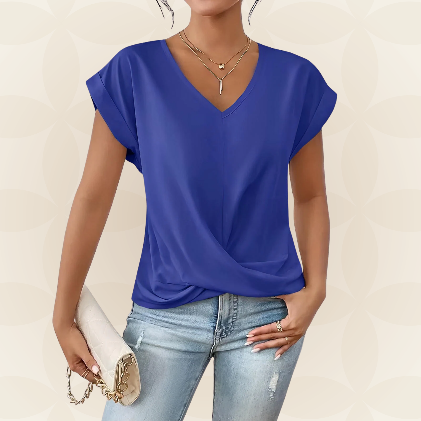 Damen-Top mit Drapierung