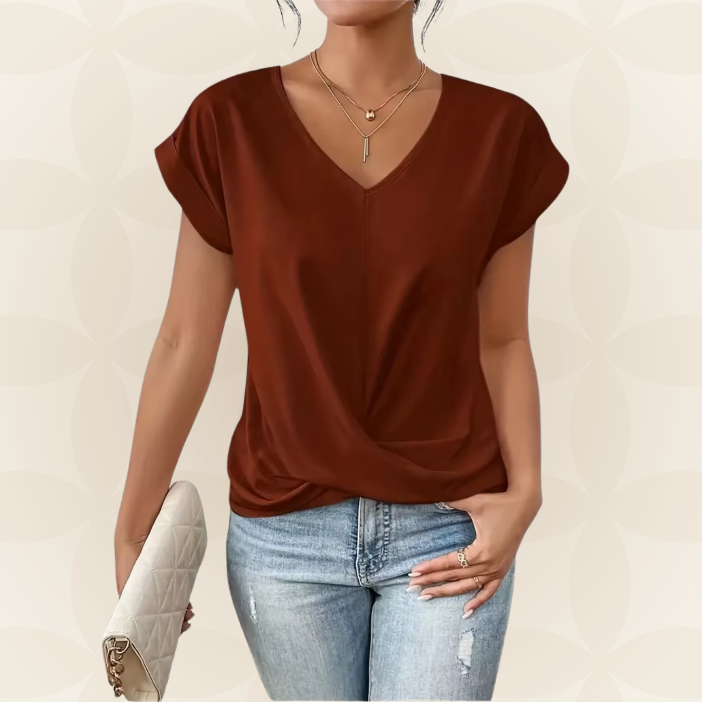 Damen-Top mit Drapierung