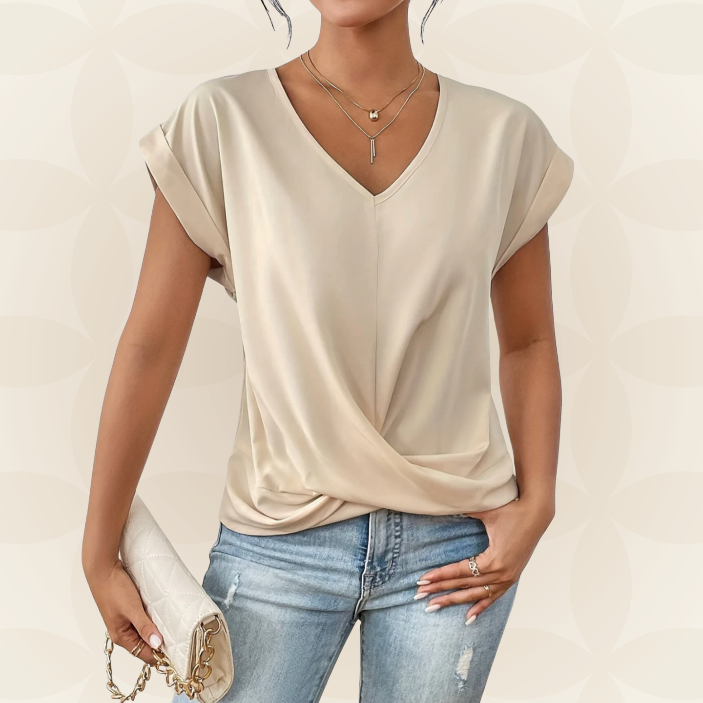 Damen-Top mit Drapierung