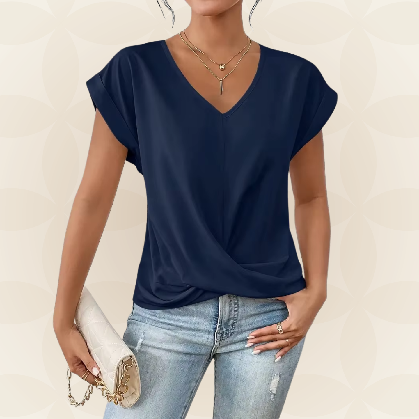 Damen-Top mit Drapierung