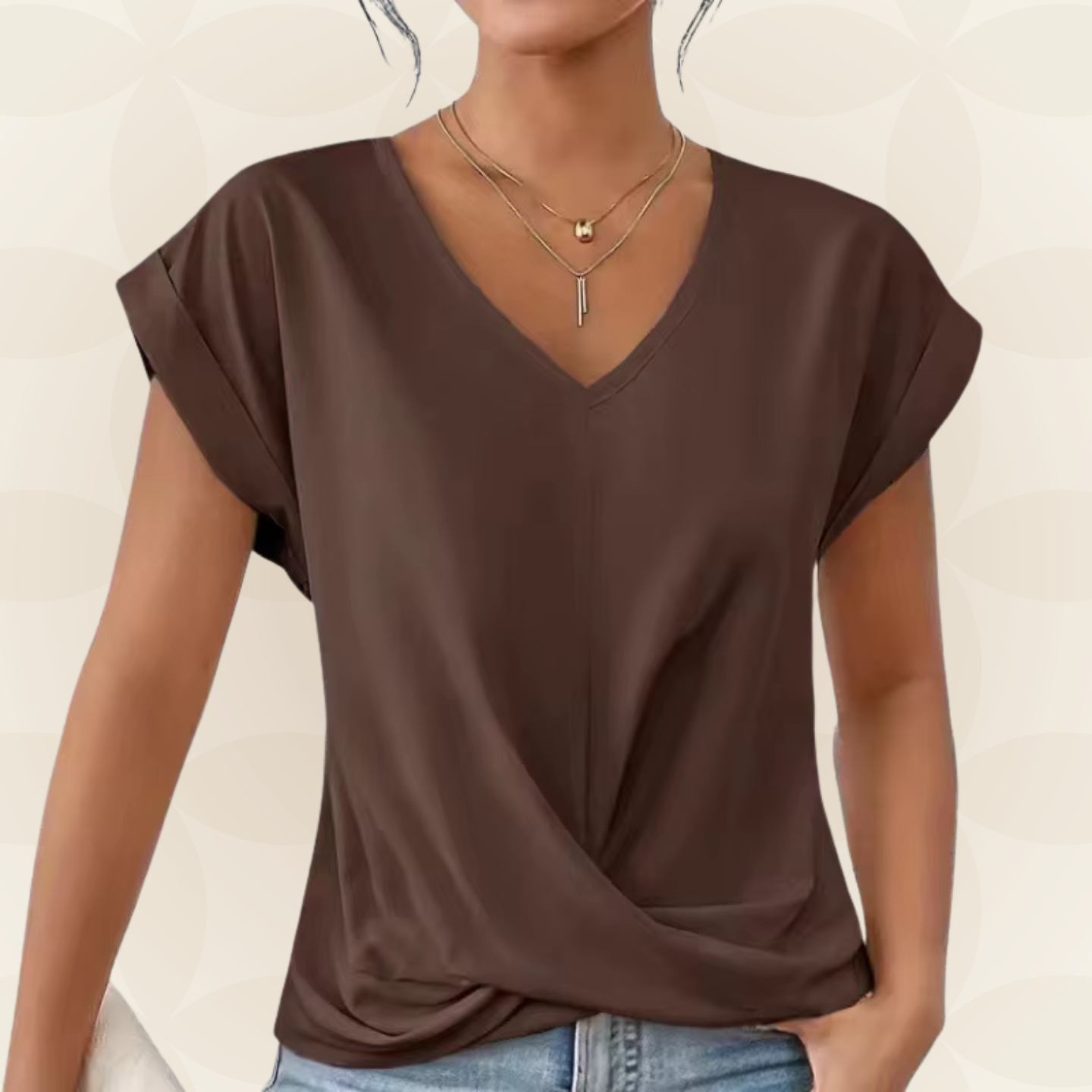 Damen-Top mit Drapierung