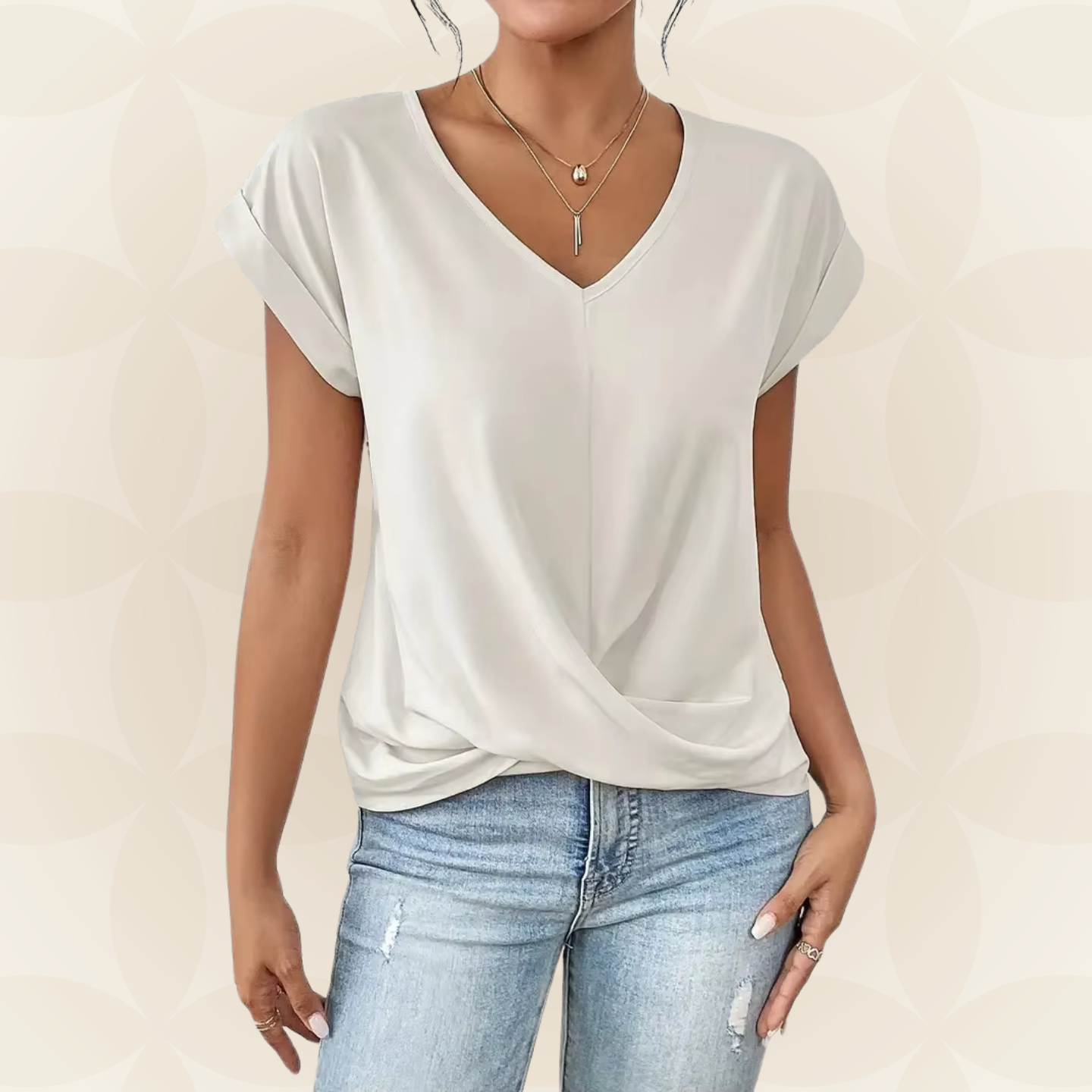Damen-Top mit Drapierung