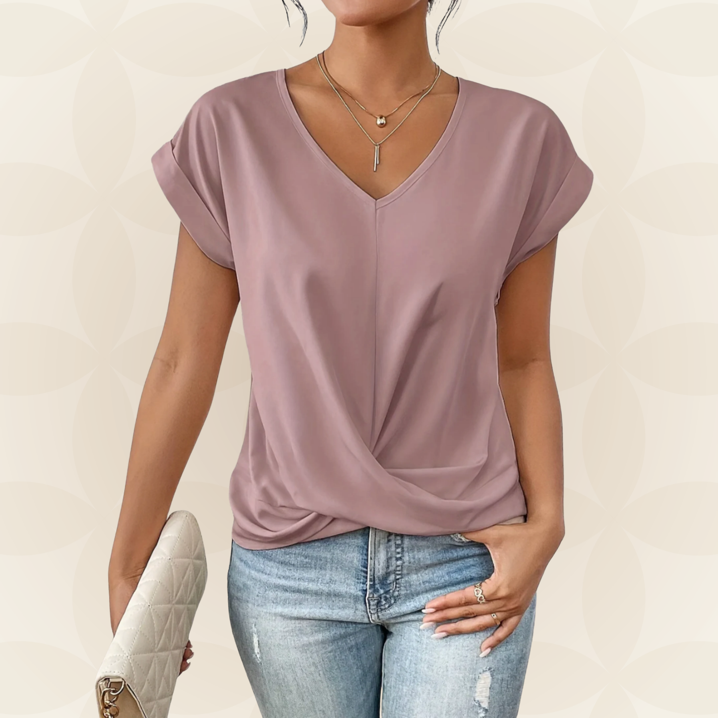 Damen-Top mit Drapierung
