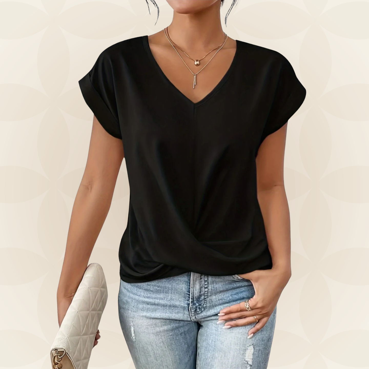 Damen-Top mit Drapierung