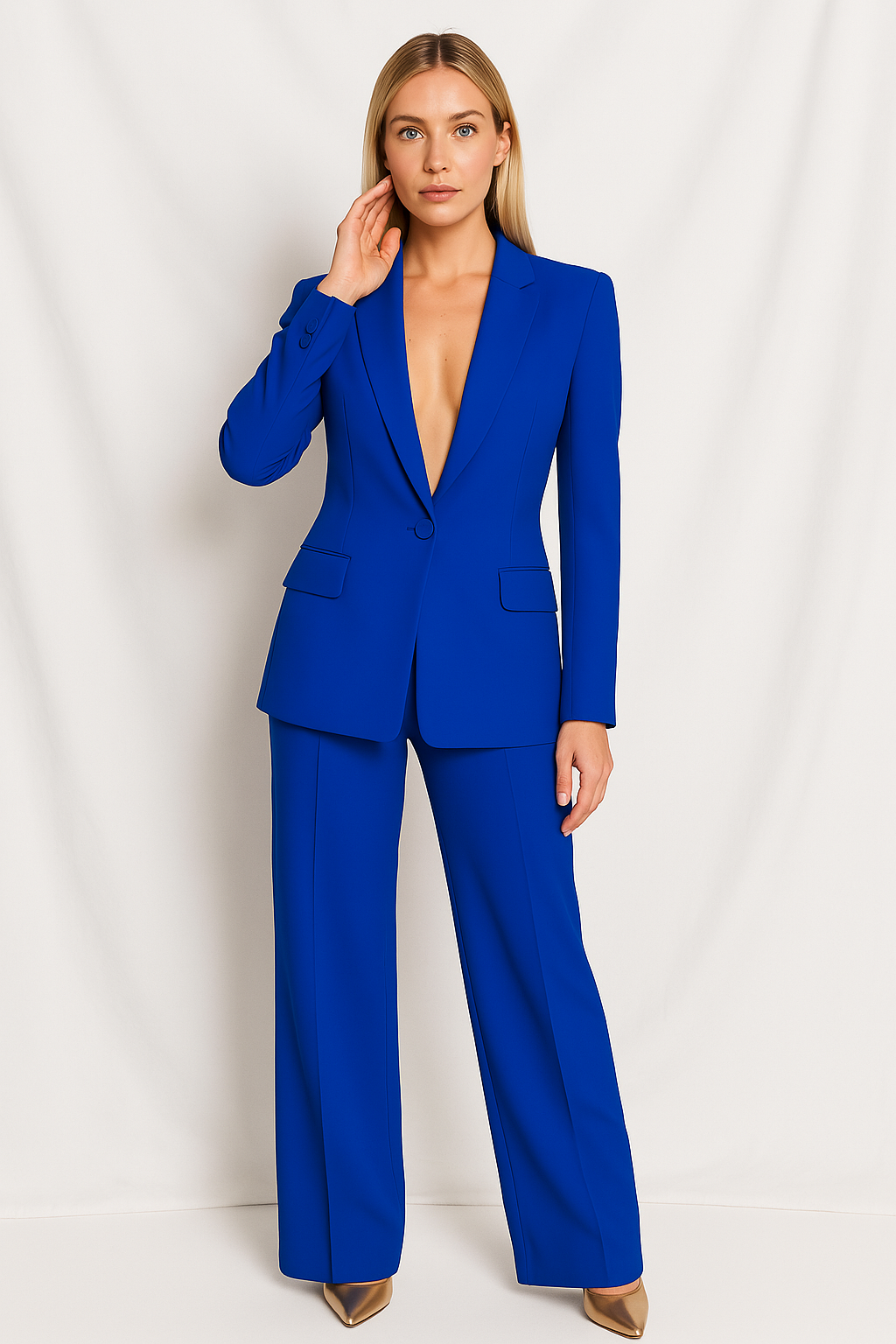 Damen-Zweiteiler mit Tailliertem Blazer