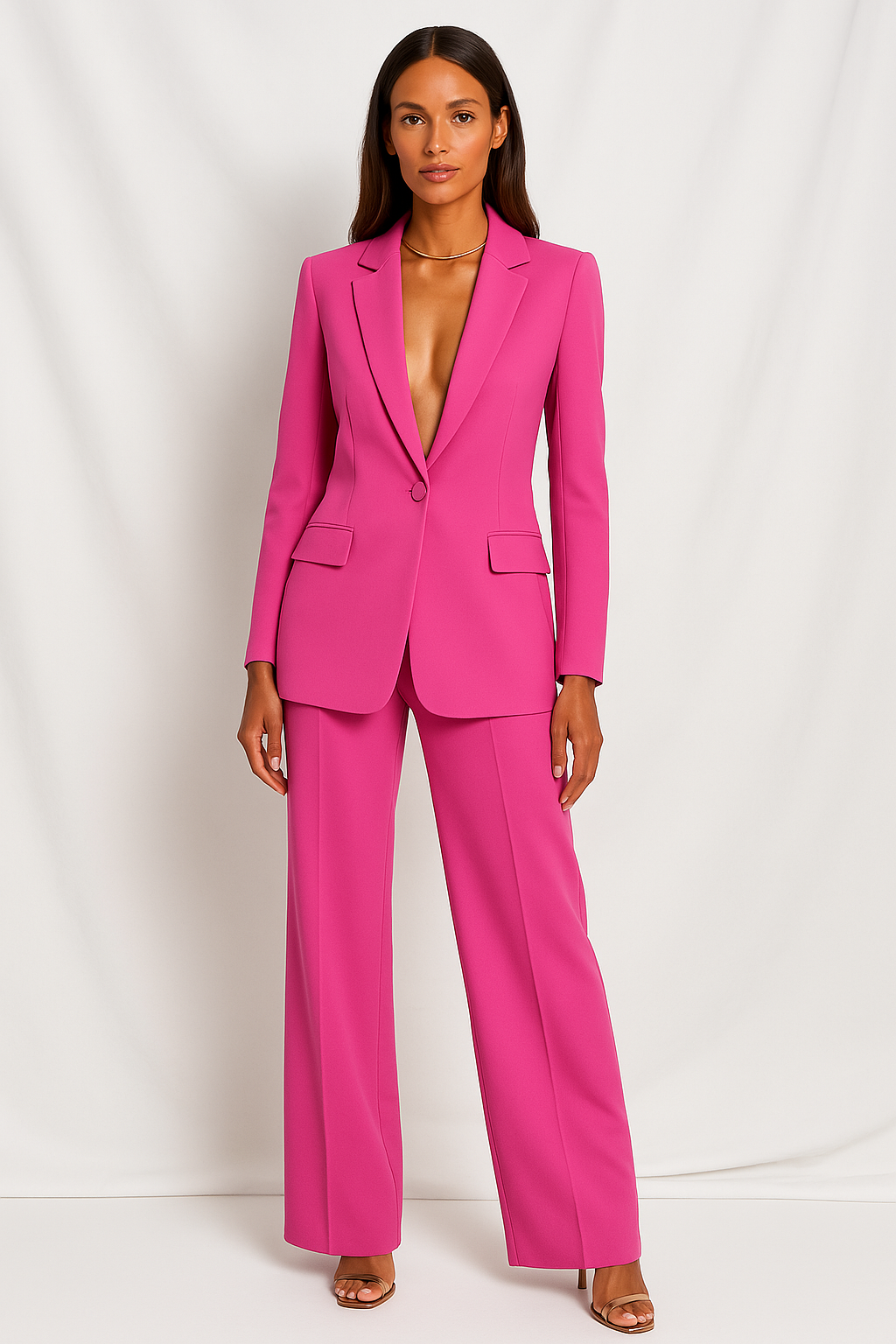 Damen-Zweiteiler mit Tailliertem Blazer