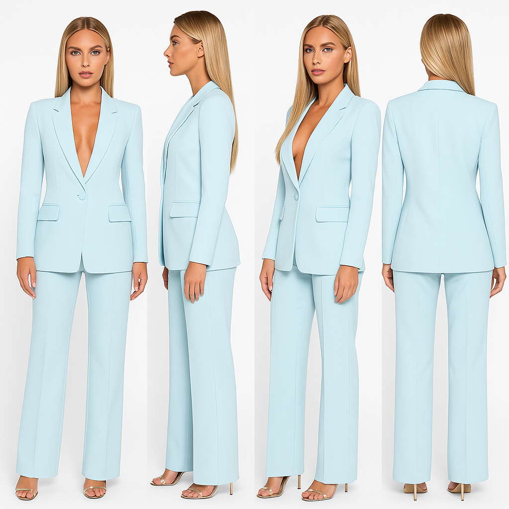 Damen-Zweiteiler mit Tailliertem Blazer