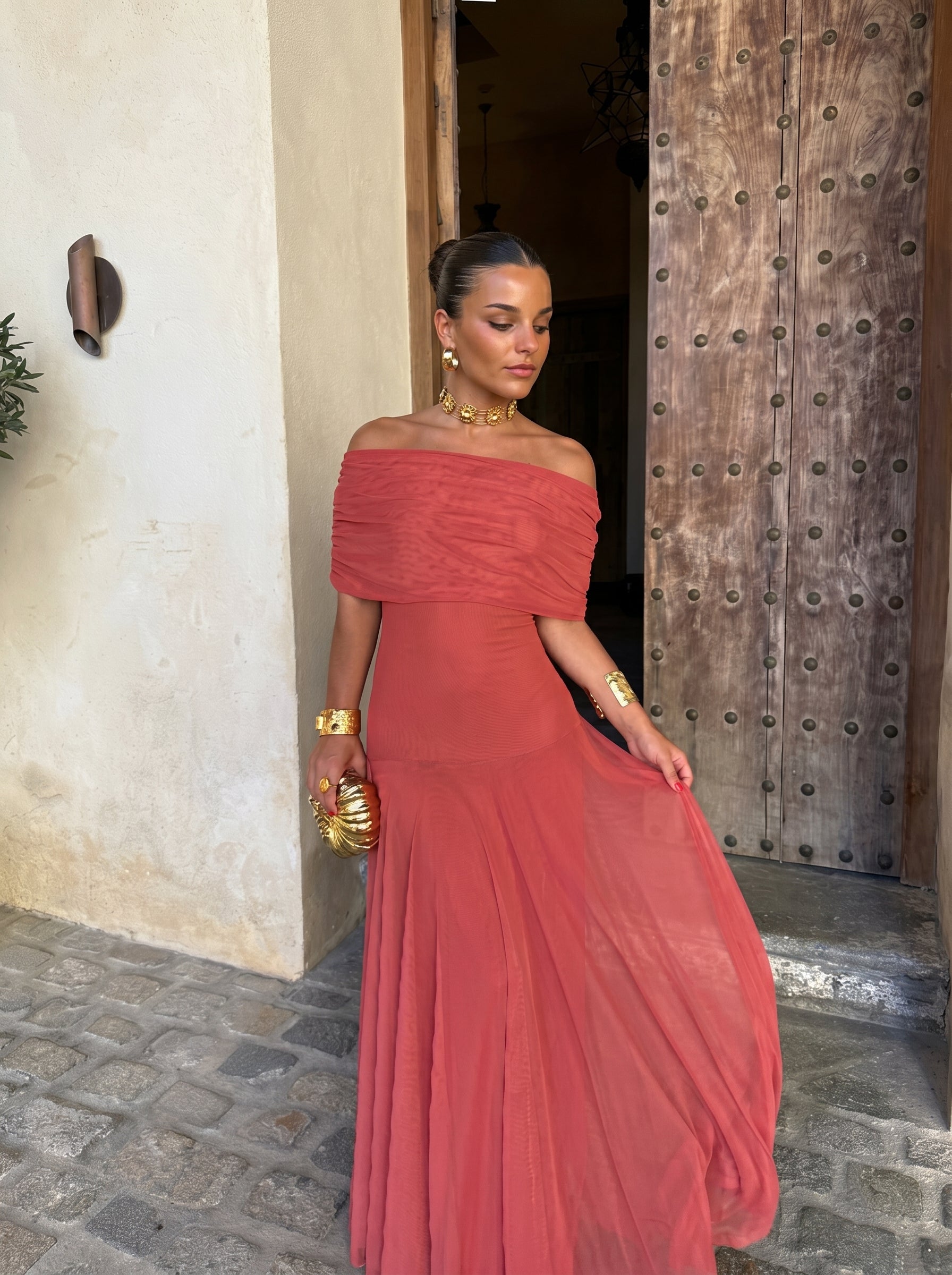 Toledo Asymmetrisches Maxikleid