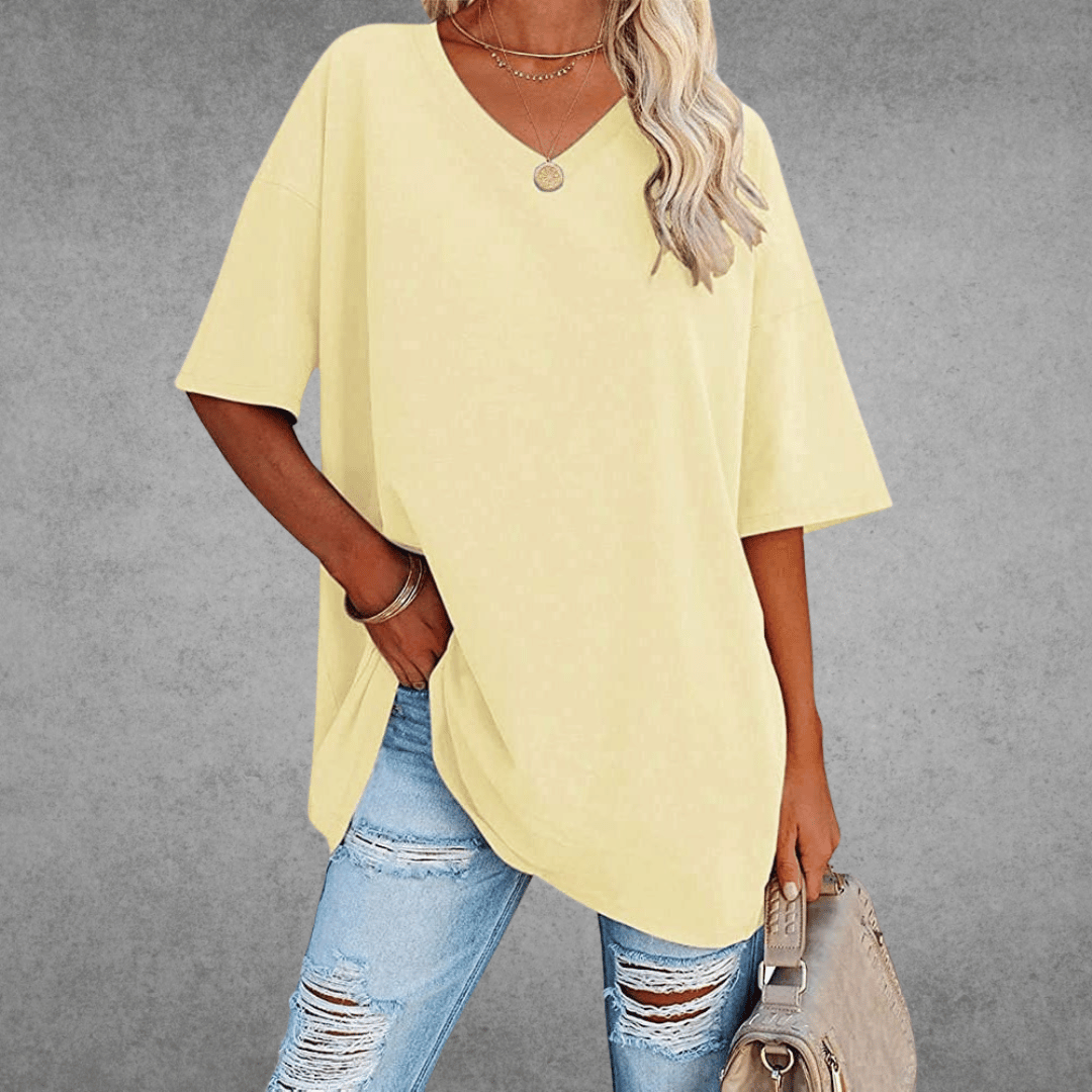 Oversize-Shirt mit V-Ausschnitt