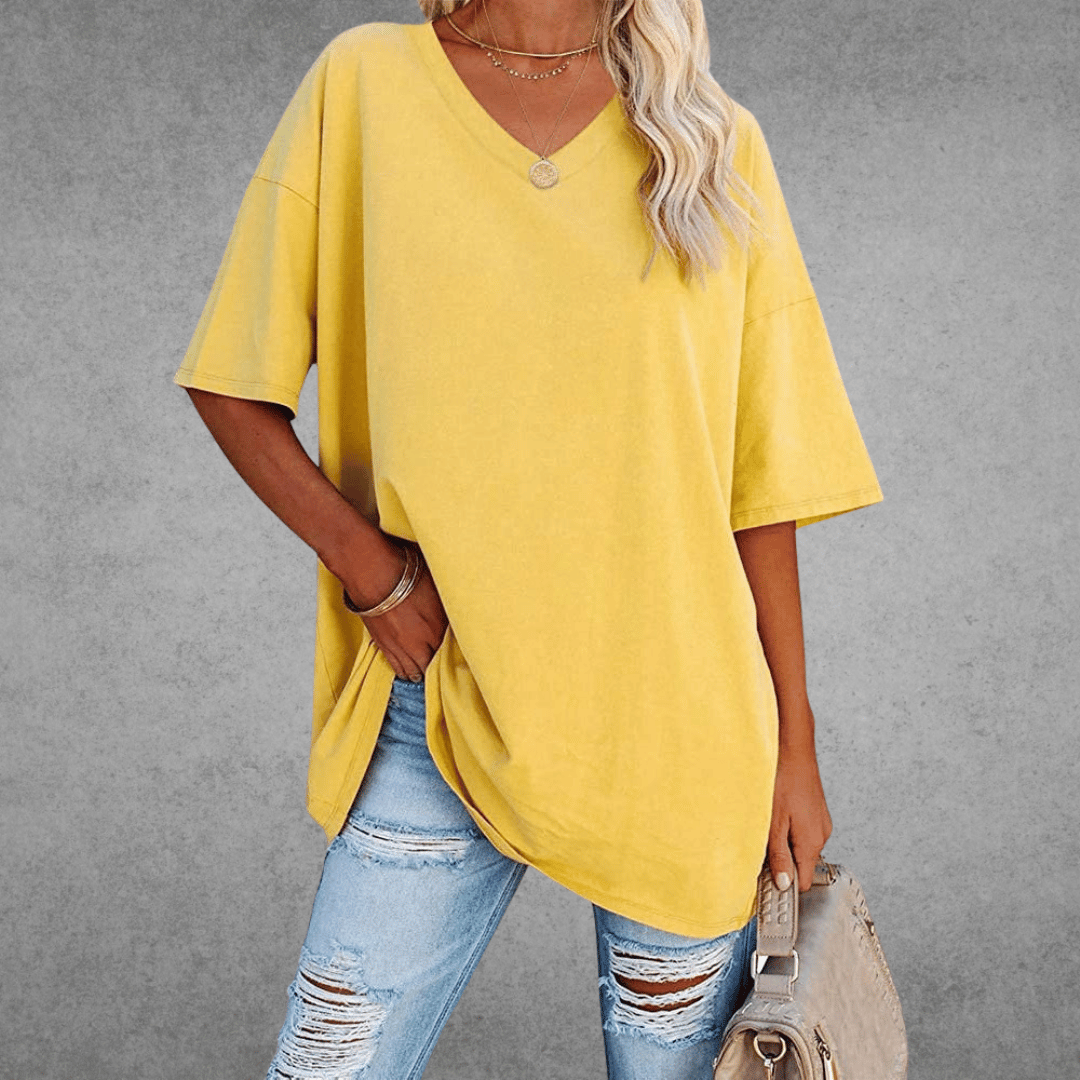 Oversize-Shirt mit V-Ausschnitt