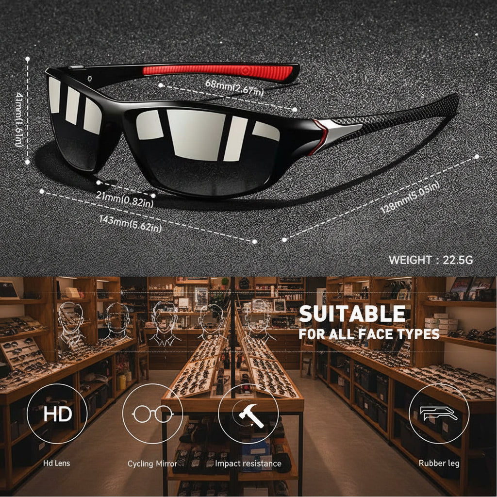 Polarisierte Sportsonnenbrille