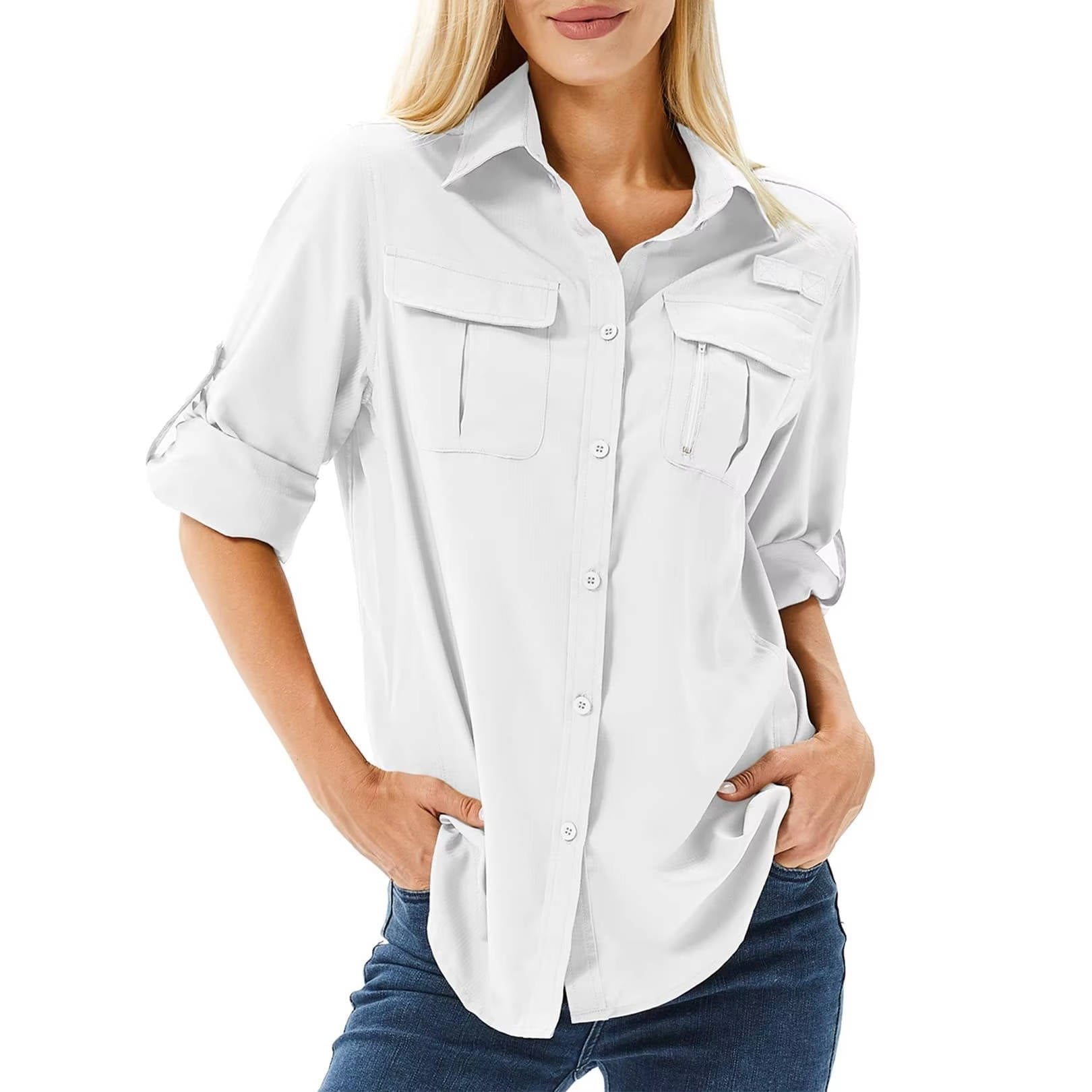 Aria Wanderbluse mit Krempelärmeln