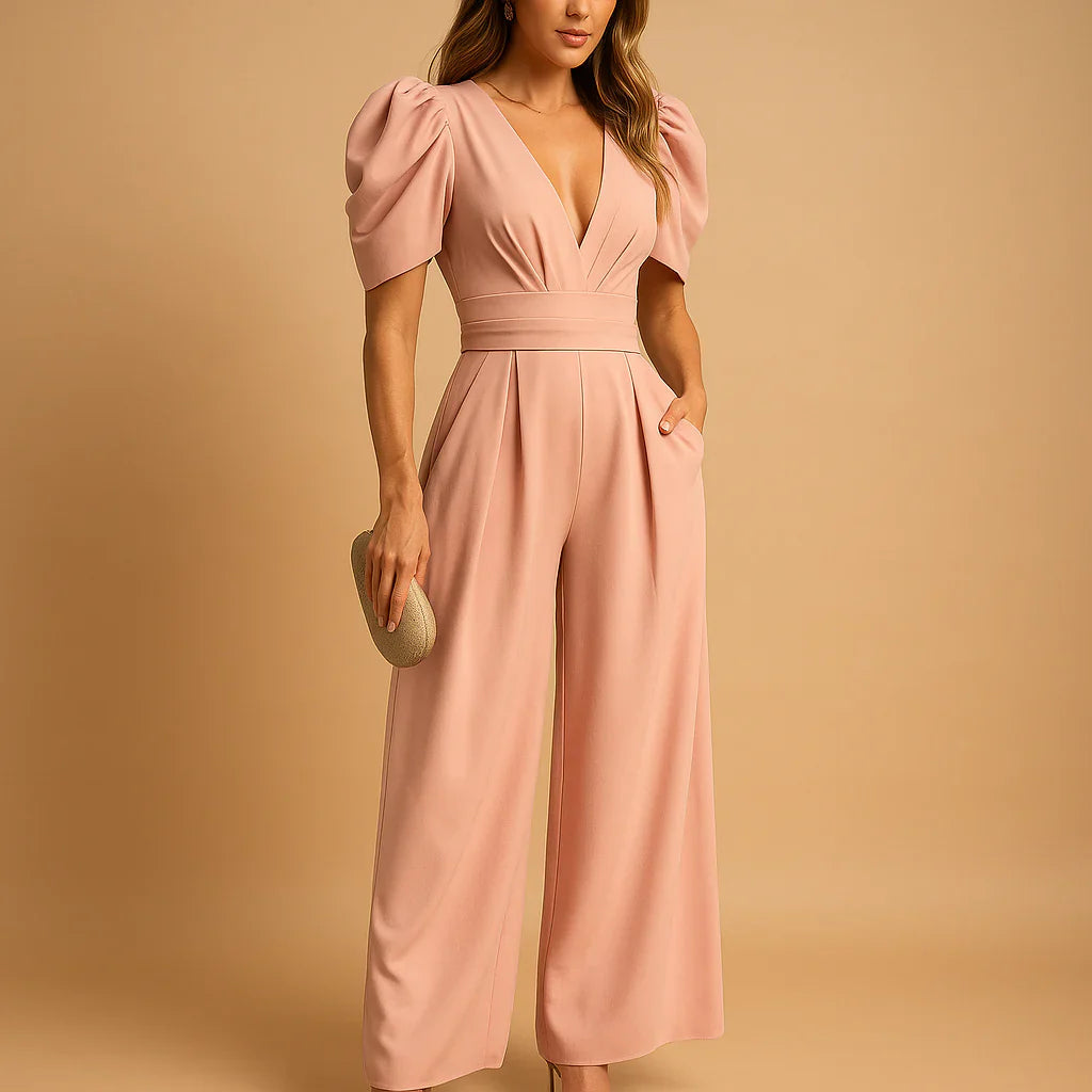 Eleganter Jumpsuit mit Puffärmeln