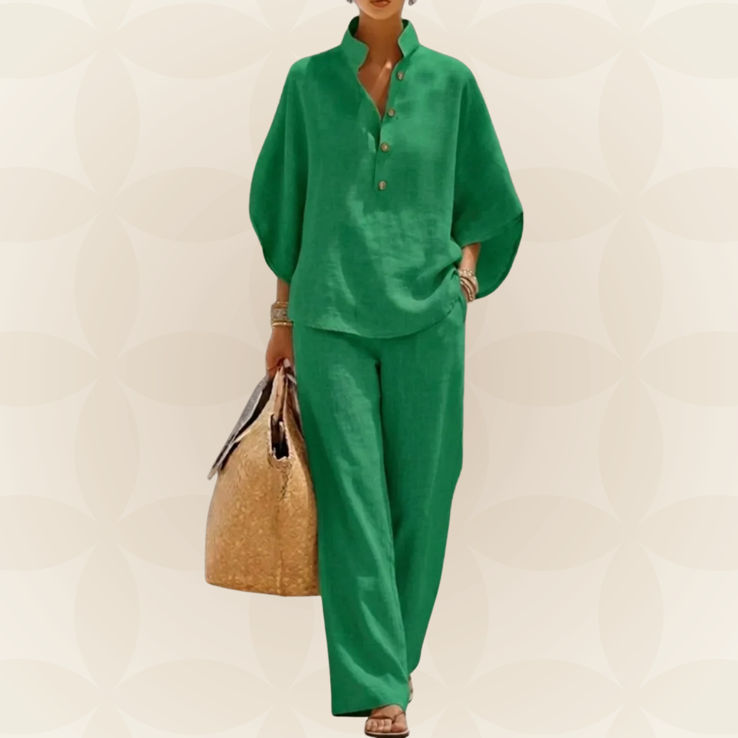 Damen-Sommerset mit weiter Hose