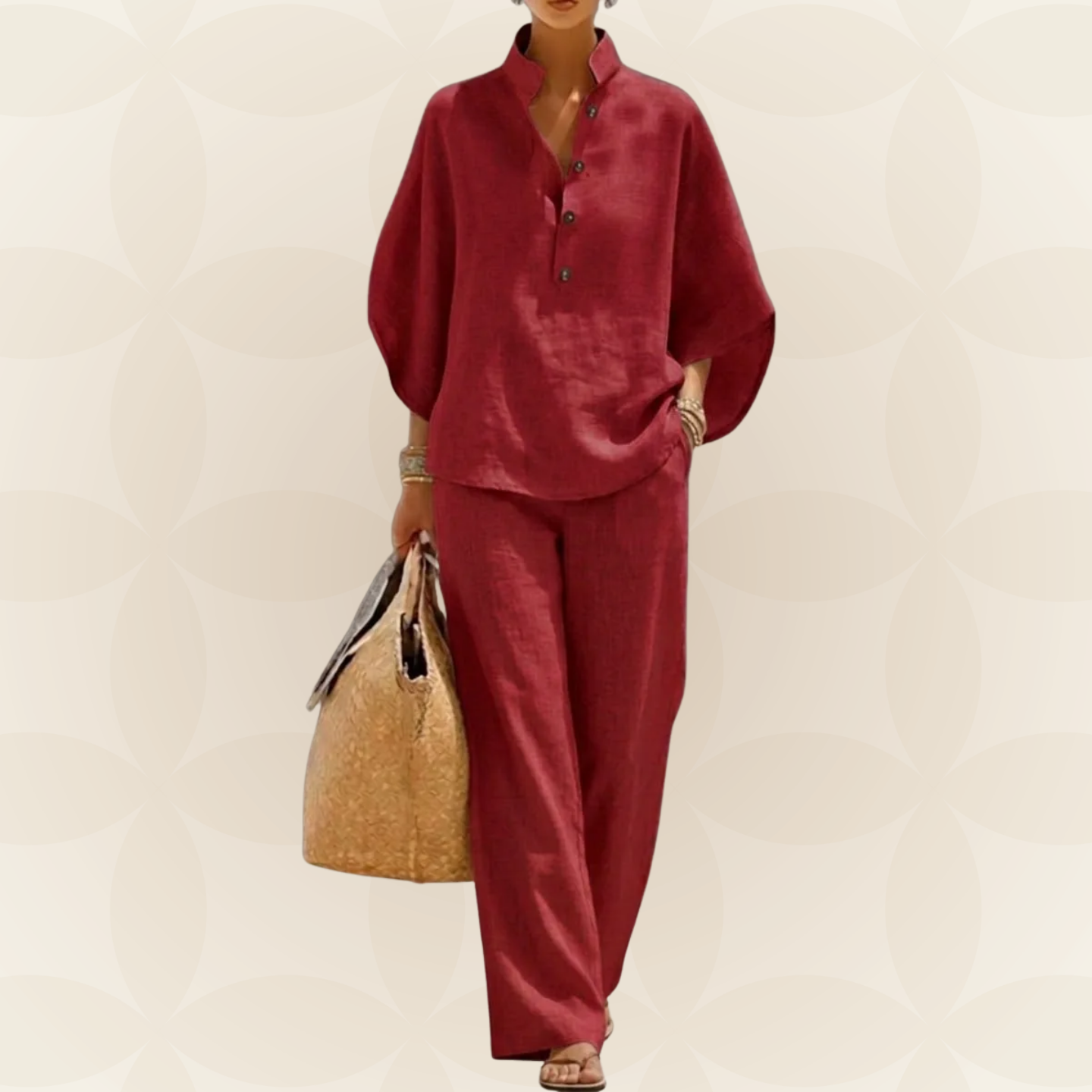 Damen-Sommerset mit weiter Hose