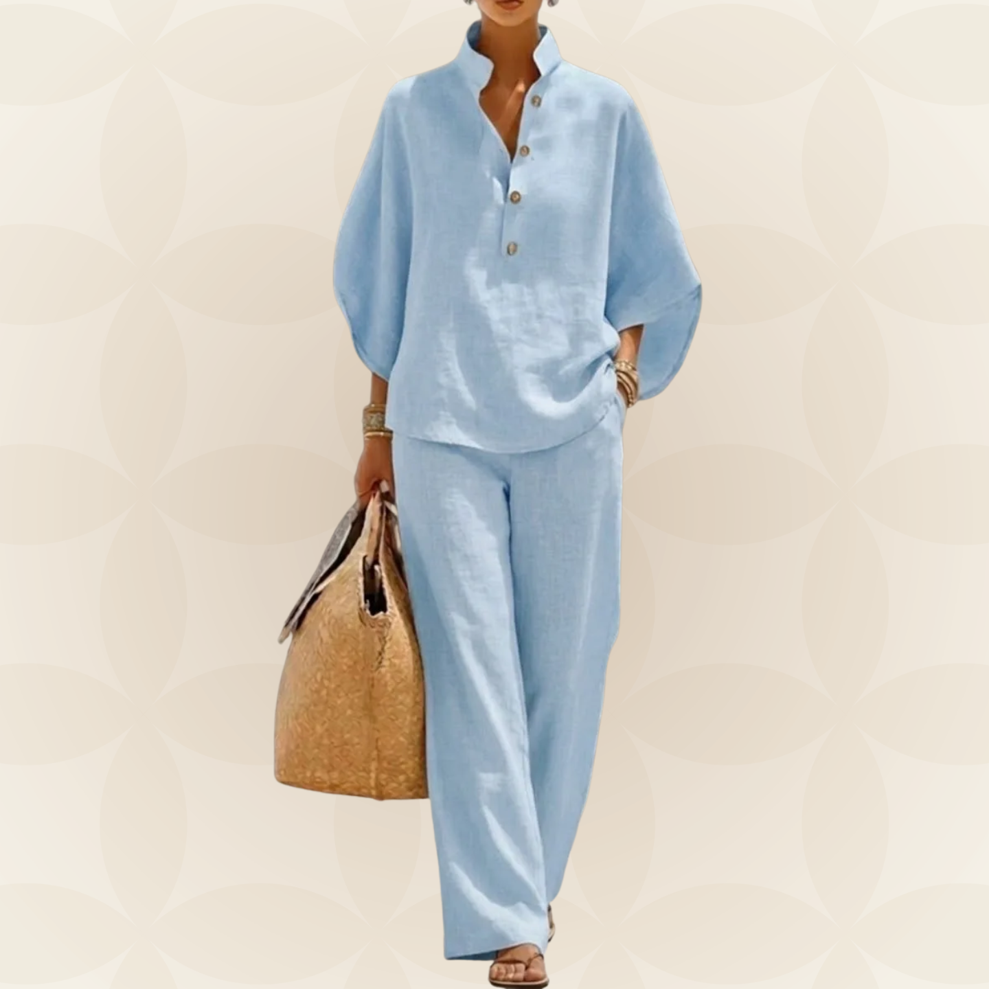 Damen-Sommerset mit weiter Hose