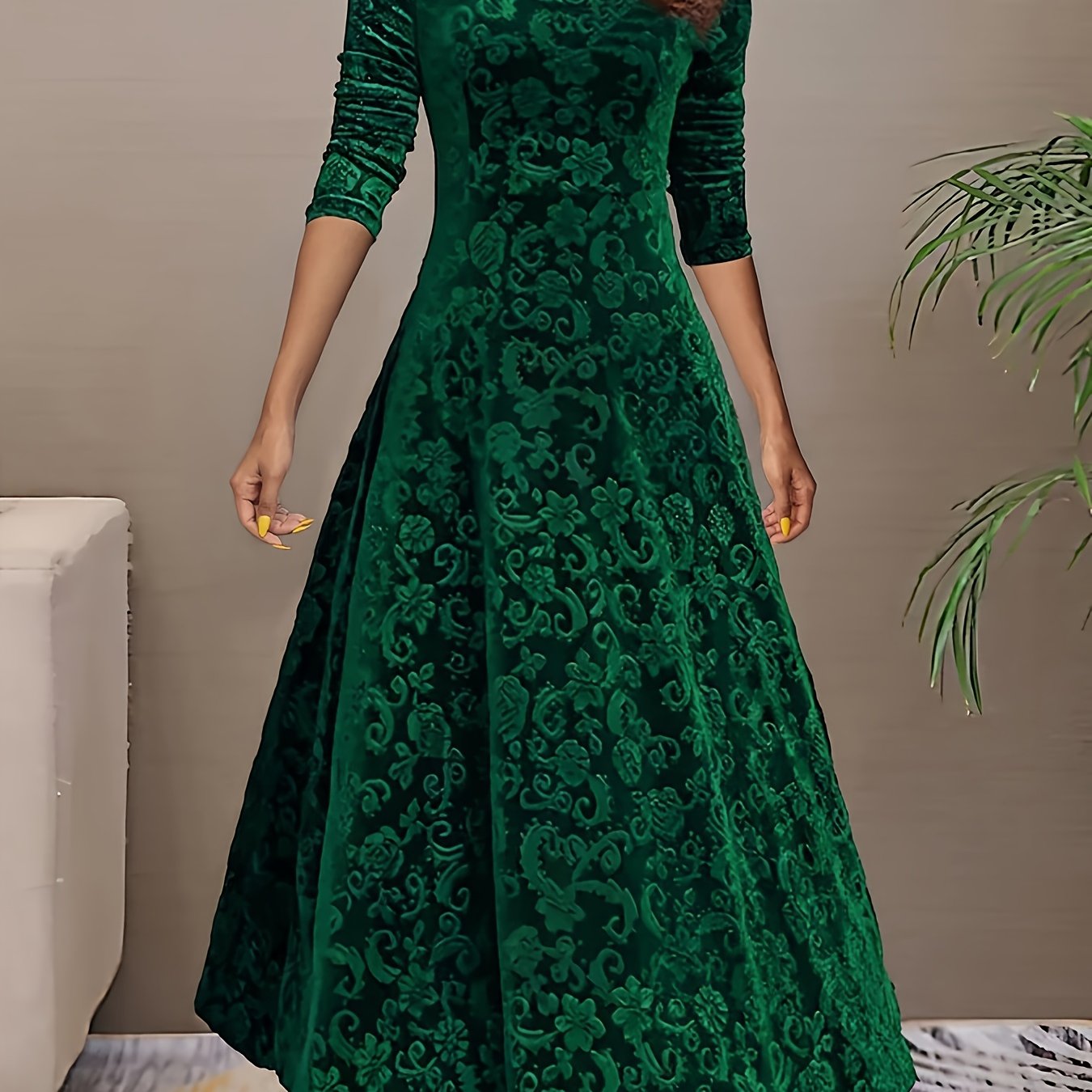 Adeline Midikleid mit langen Ärmeln