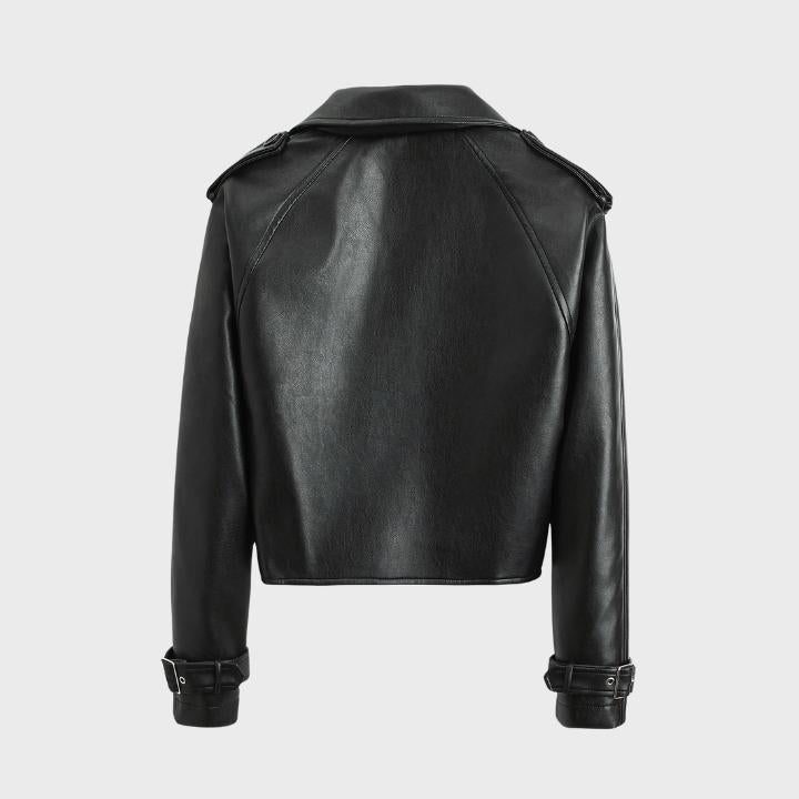 Kurzer Biker-Parka Mit Breitem Kragen