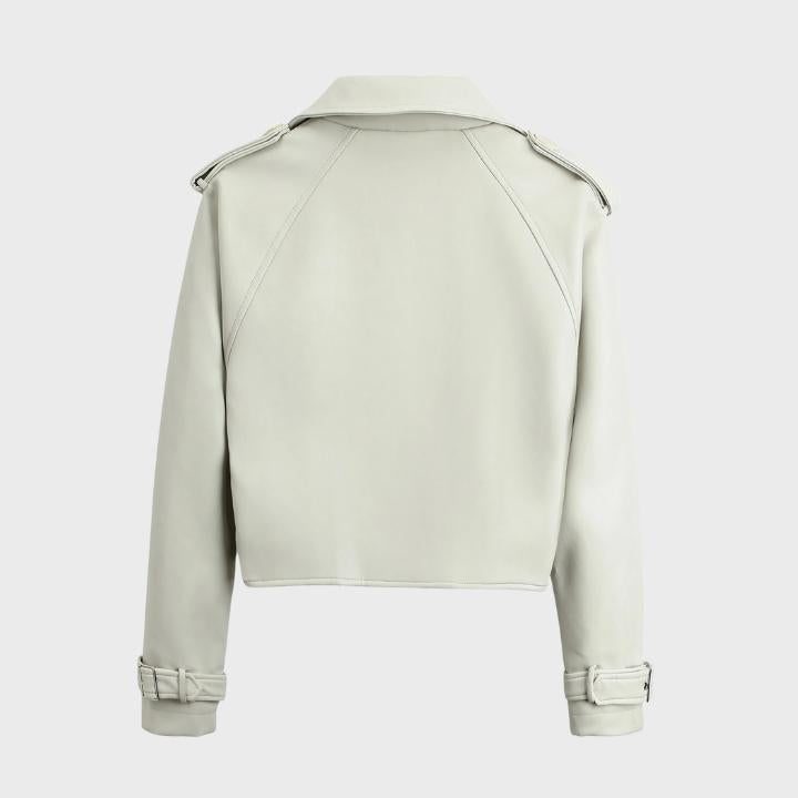 Kurzer Biker-Parka Mit Breitem Kragen