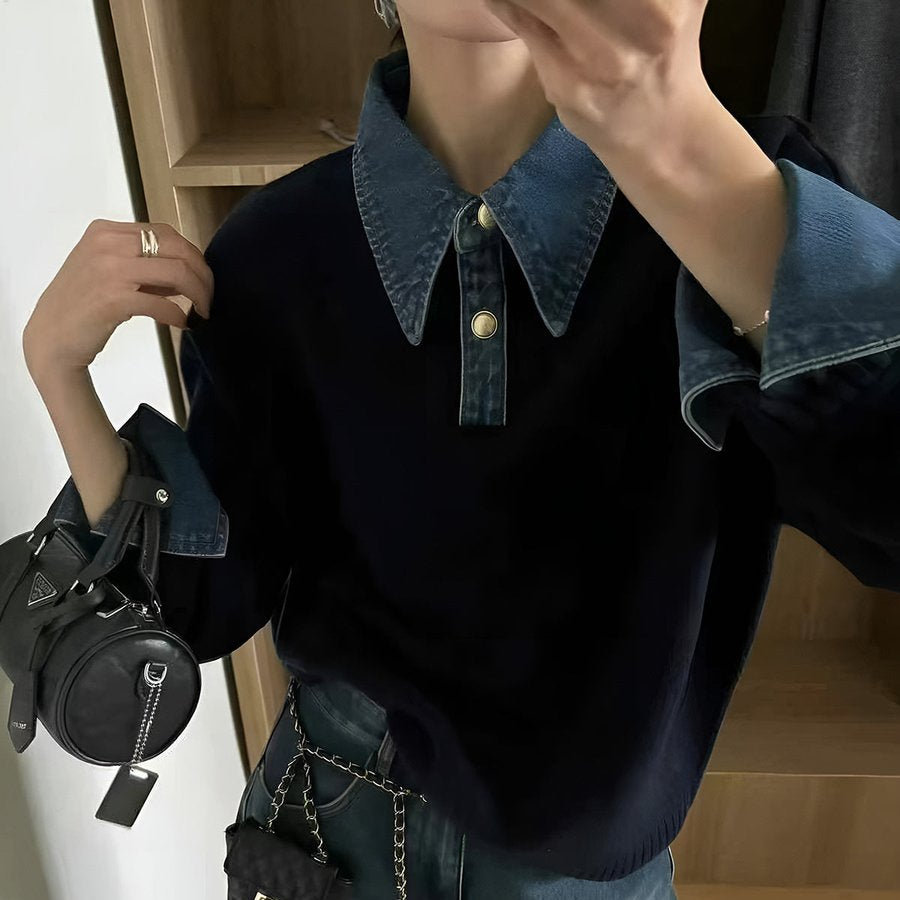 Amelie Pullover Mit Lagenkragen