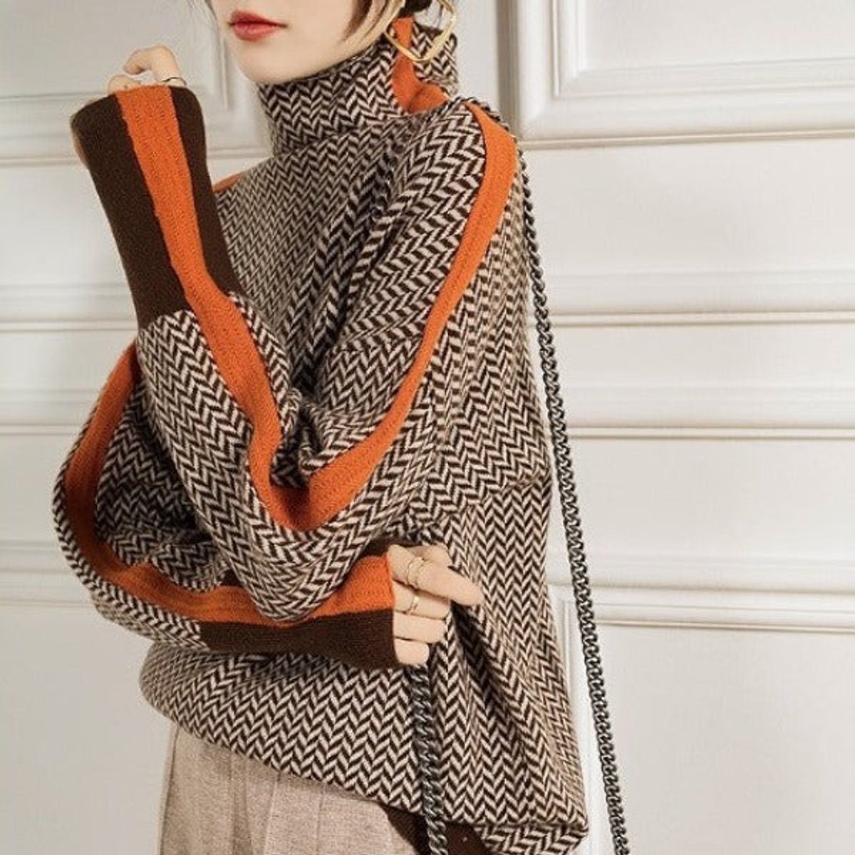 Amelie Oversize-Rollkragenpullover