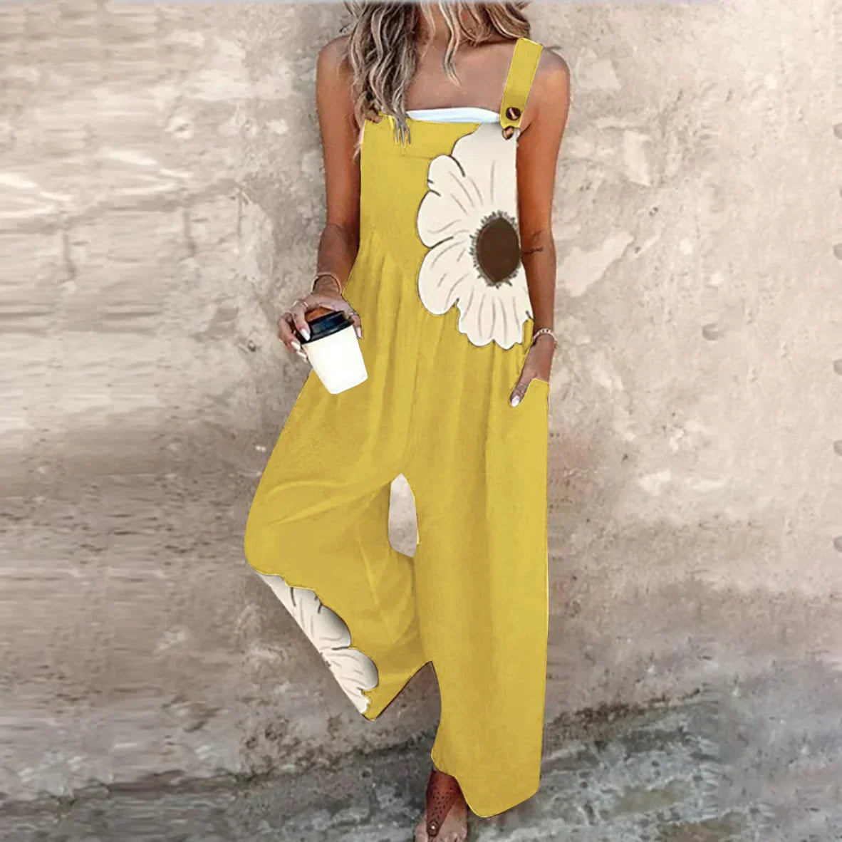Latzkleid Mit Blumenmuster