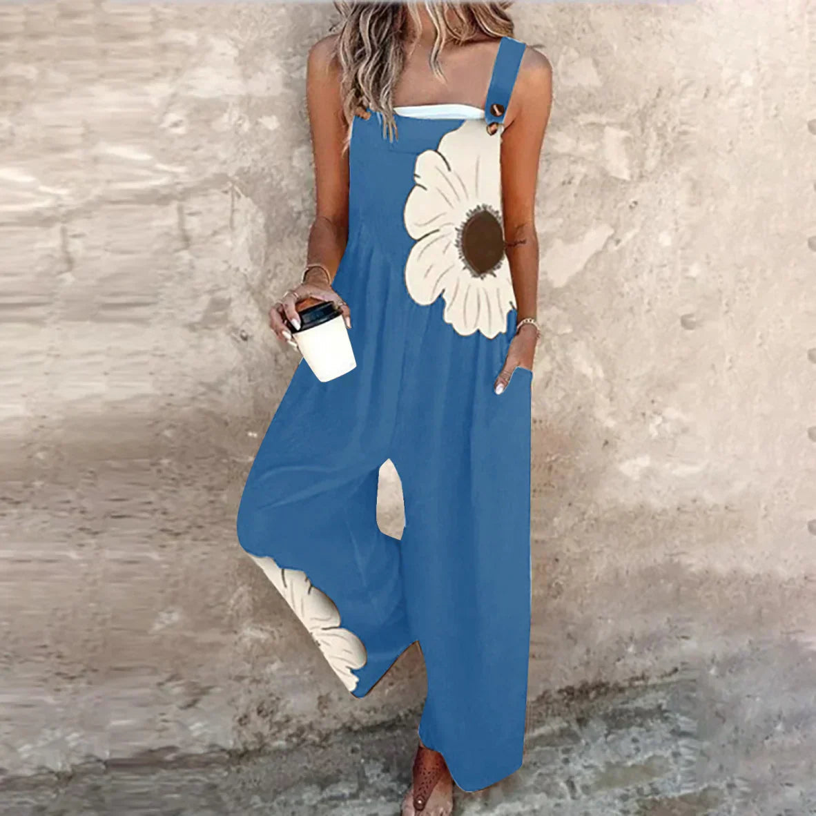 Latzkleid Mit Blumenmuster
