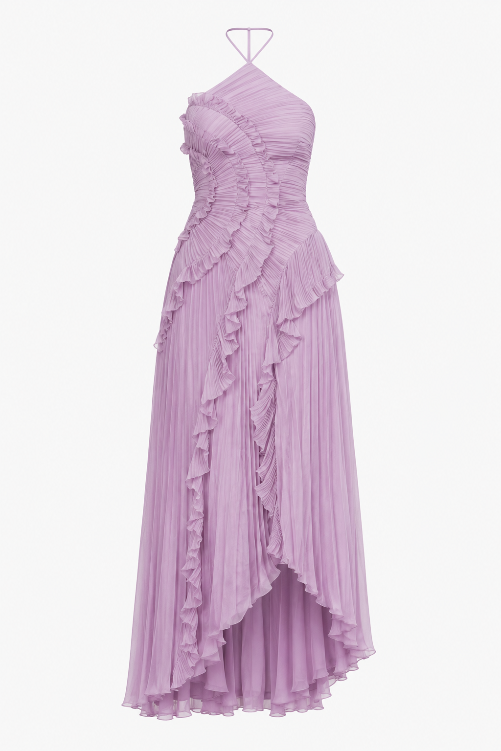 Maxikleid Mit Kaskadenrüschen