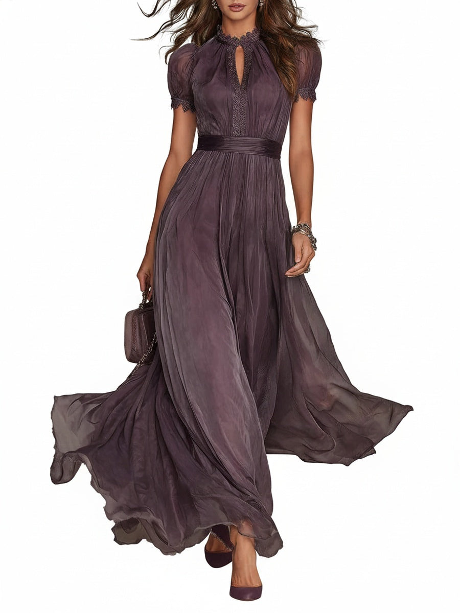 Maxikleid mit Stehkragen