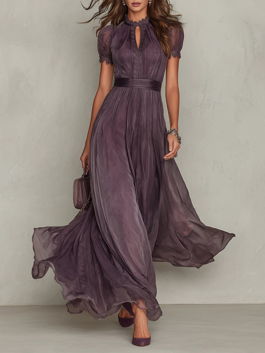 Maxikleid mit Stehkragen