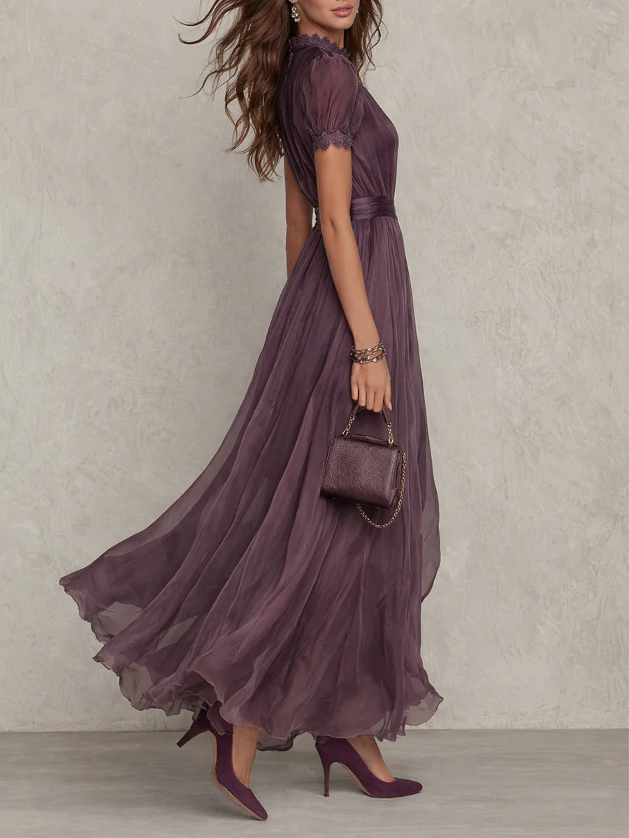 Maxikleid mit Stehkragen