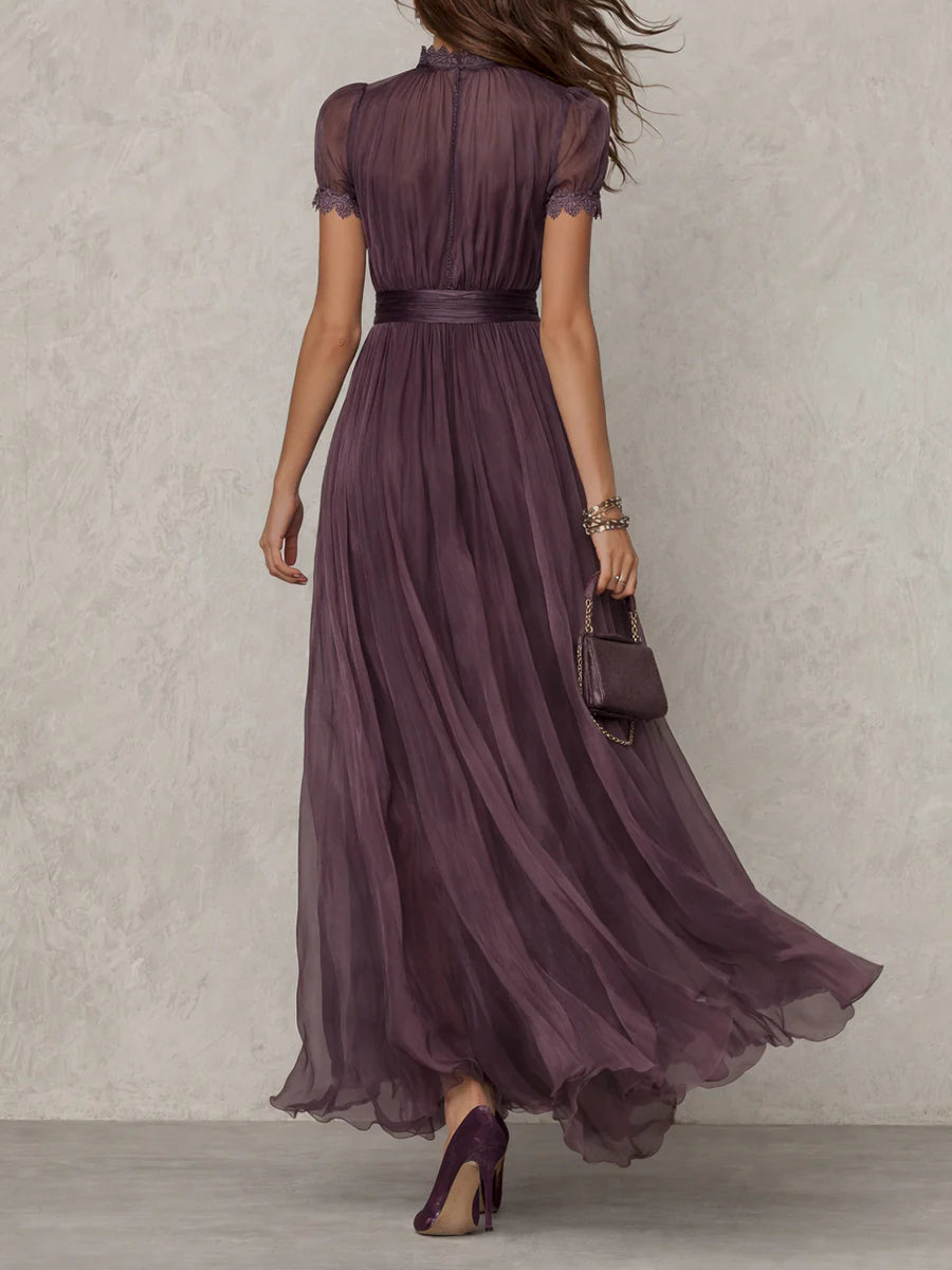 Maxikleid mit Stehkragen