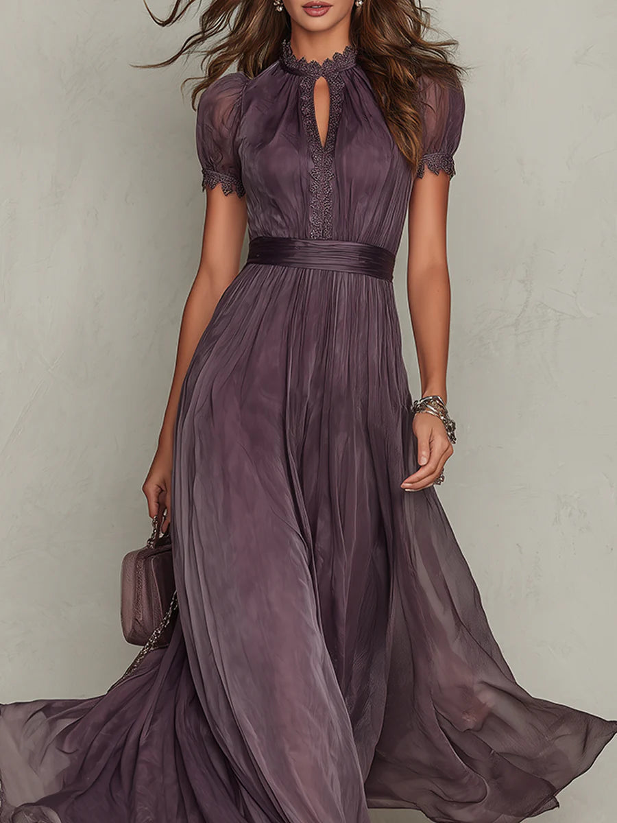 Maxikleid mit Stehkragen