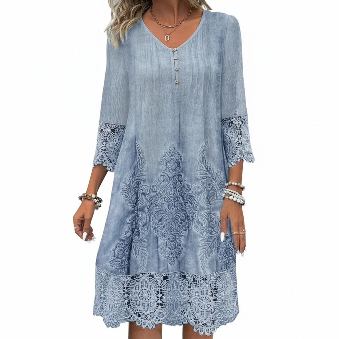 Boho-Midikleid in lockerer A-Linie