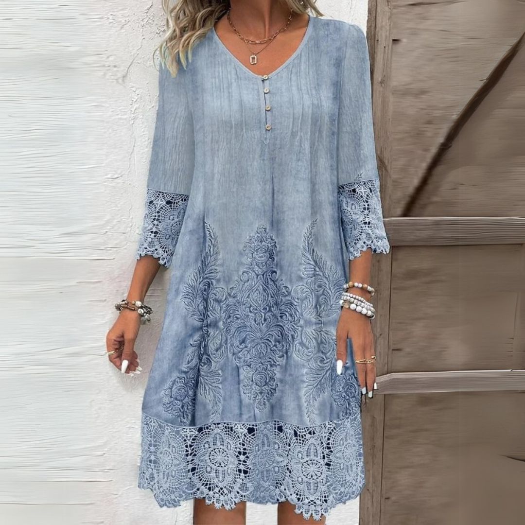 Boho-Midikleid in lockerer A-Linie