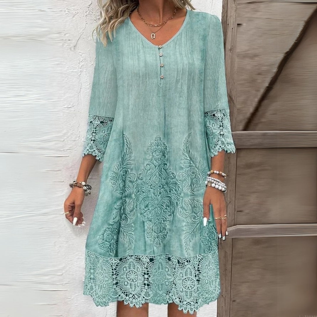 Boho-Midikleid in lockerer A-Linie