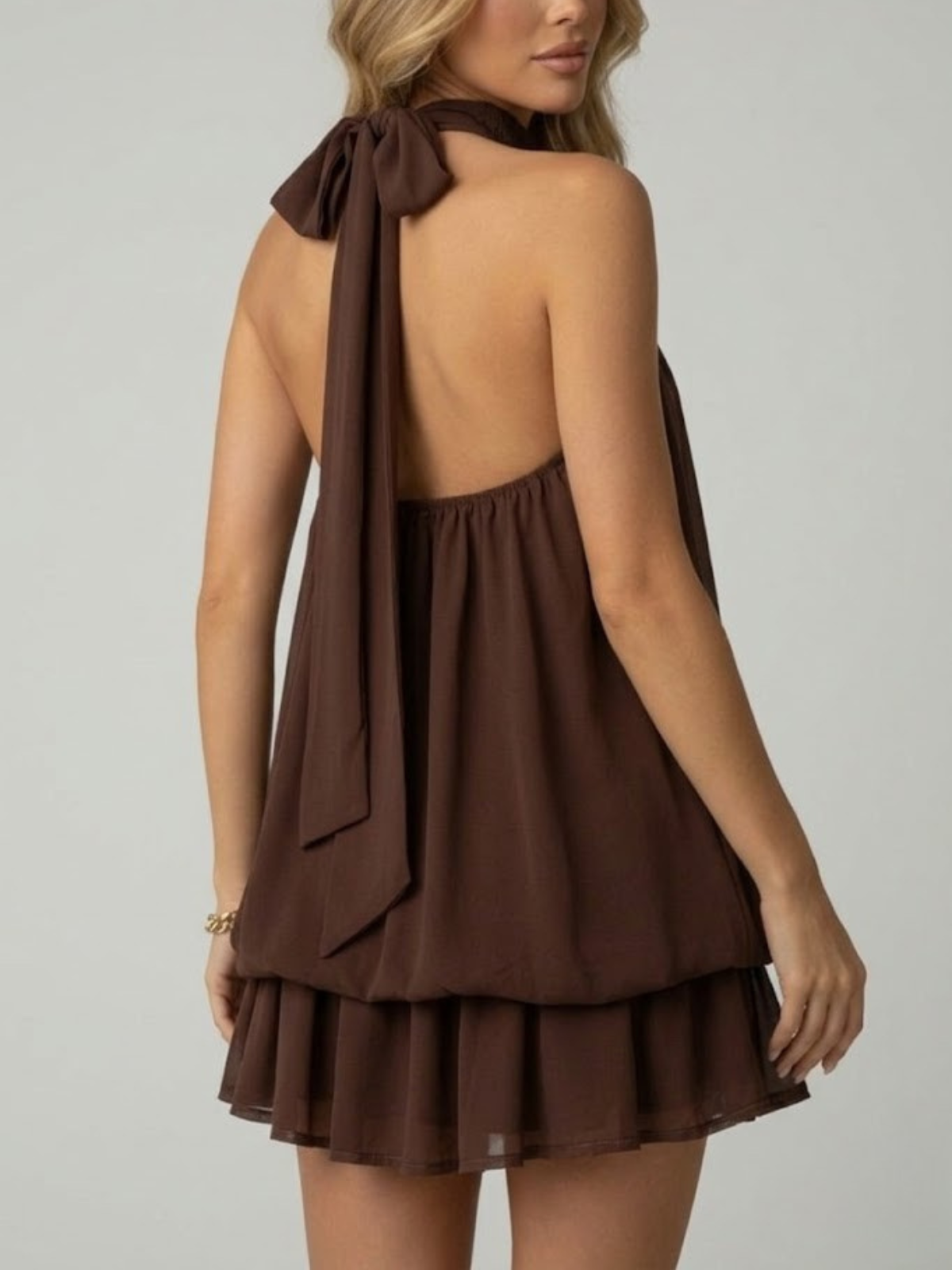 Minikleid mit doppeltem Volantsaum
